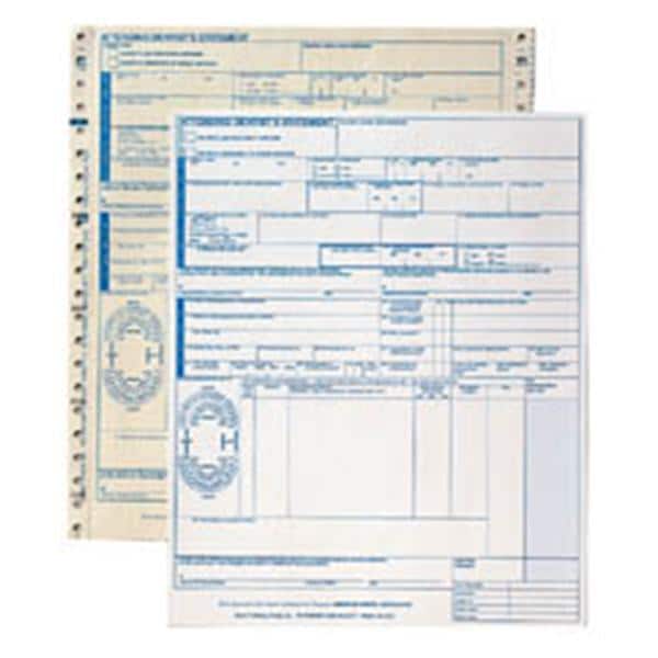 Insurance Claim Forms 2-Part Continuous 8.5 in x 11 in White 1000/Pk