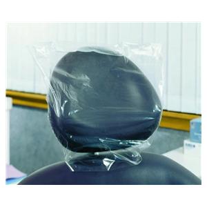 Headrest Cover 14.5 in x 3 in x 9 in Plastic Clear Disposable 250/Bx