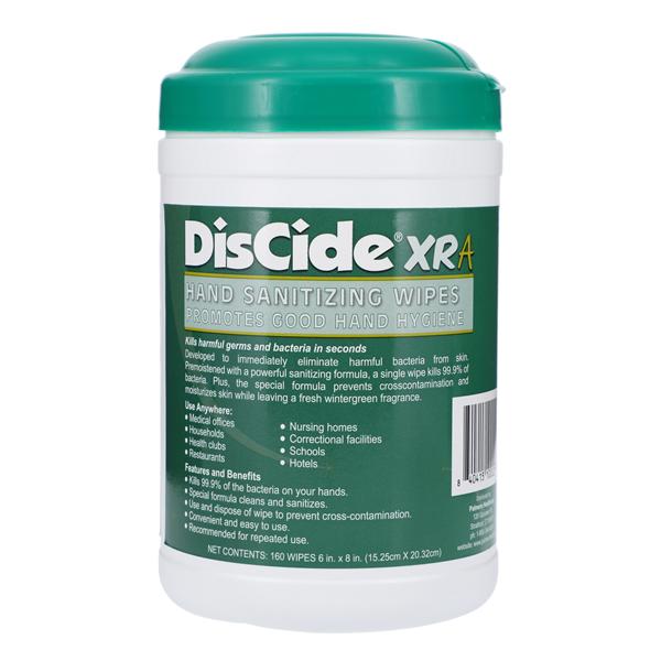 DisCide XRA Wipes Sanitizer Canister Wintergreen 160/Pk