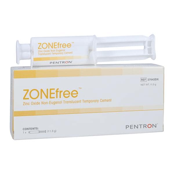 ZONEfree Zinc-Oxide Non-Eugenol Temporary Cement Translucent 15 Gm Syr Pkg Ea