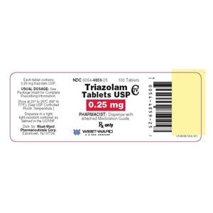 Triazolam Tablets 0.25mg Bottle 100/Bt