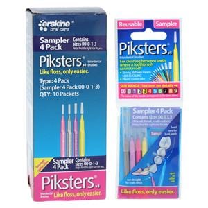 Piksters Interdental Brush Assorted Sample Pack 10Pk/Bx, 10 BX/CA