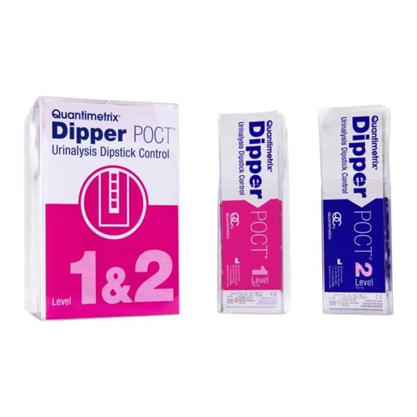 Dipper POCT Urinalysis Dipstick Level 1&2 Control 62/Pk