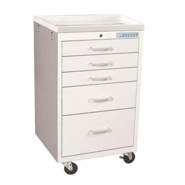 Treatment Cart 34x18x18-1/2" 3" Caster (5) Drawer Electronic Lock