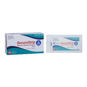 Secure Strip Wound Closure Strip Non-Woven 1/4x3" Porous White 4X50/Bx, 4 BX/CA