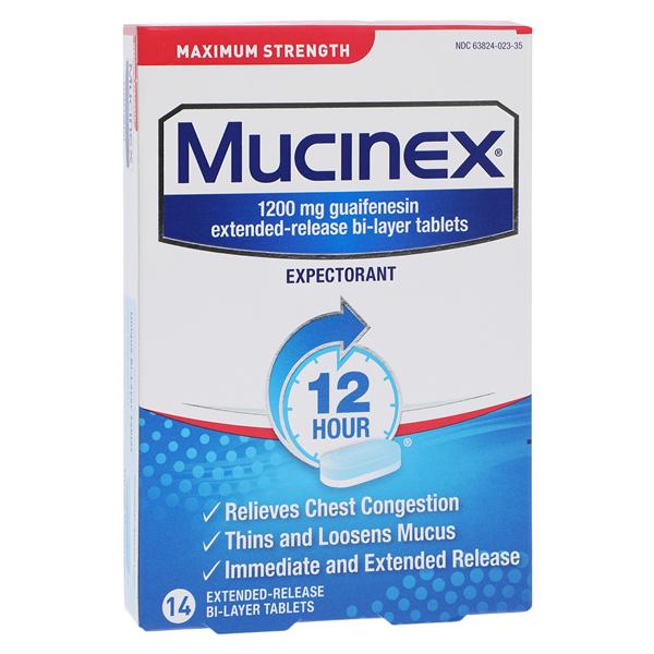 Mucinex Tablets 1200mg Maximum Strength 14/Pk, 24 PK/CA