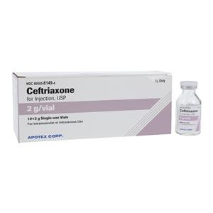 Ceftriaxone Sodium Injection 2gm/vl Powder SDV 10/Bx