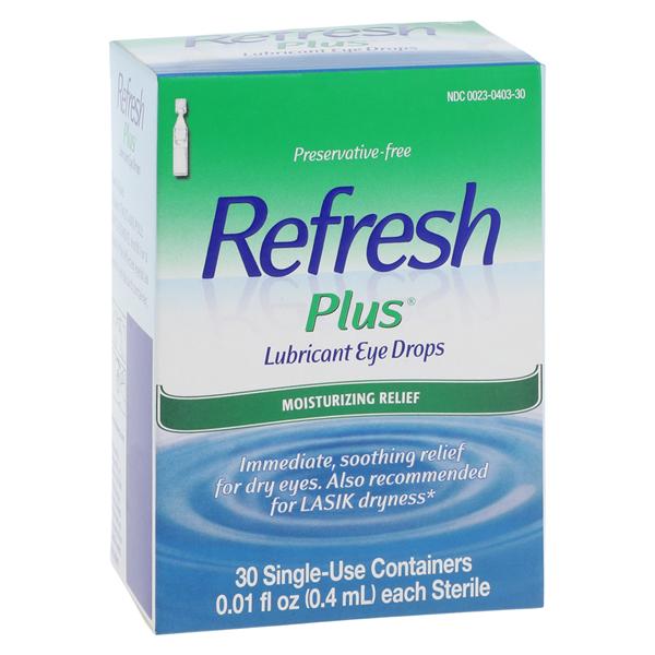 Refresh Plus Eye Lubricant Drops 0.1oz Single-Use 30/Box, 24 BX/C...