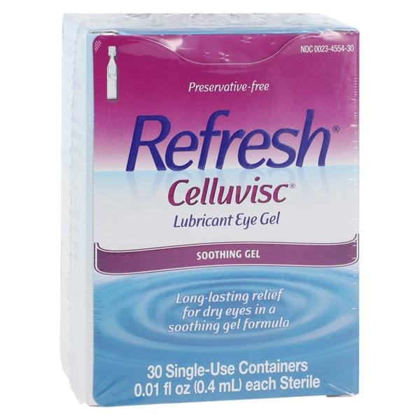 Refresh Celluvisc Eye Lubricant Gel 0.4mL Singles 30/Bx, 24 BX/CA