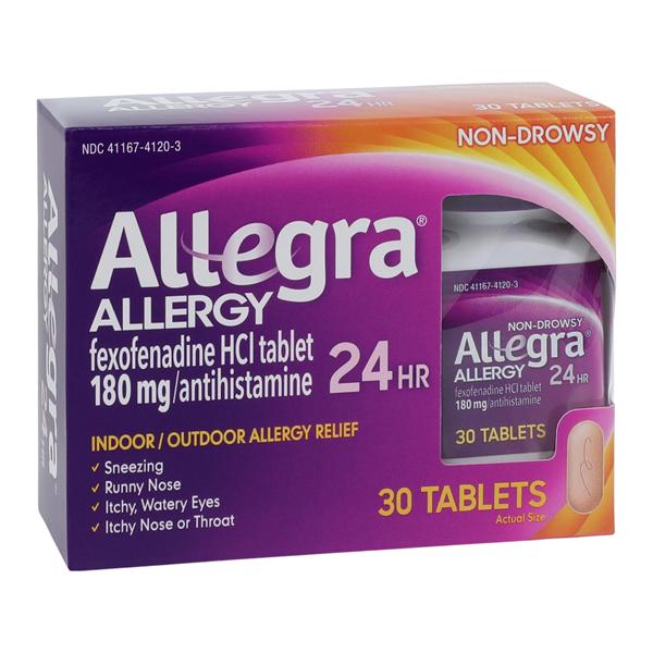 Allegra 24Hr Allergy Tablets 180mg 24 Hour 30/Pk, 36 PK/CA