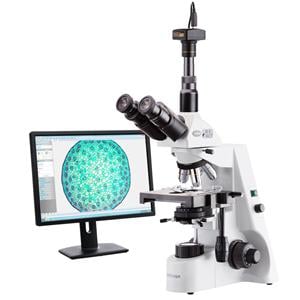 Trinocular Microscope Infinity Corrected 4, 10, 40, 100x Ea