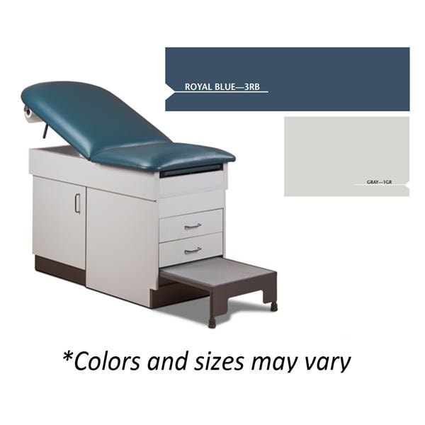 Space Saver Exam Table Royal Blue 400lb Capacity