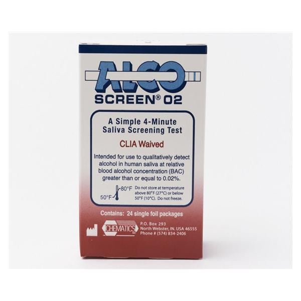 Alco-Screen 02 Strip Test Kit CLIA Waived 24/Bx