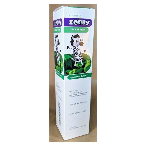 Zooby Fluoride Foam 1.23% APF Spearmint Safari 4.4oz/Bt