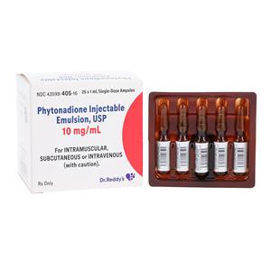 Phytonadione (Vitamin K) Injection 10mg/mL Ampule 1mL 25/Bx
