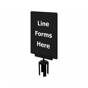 Acrylic Sign Black Line Forms Here Ea