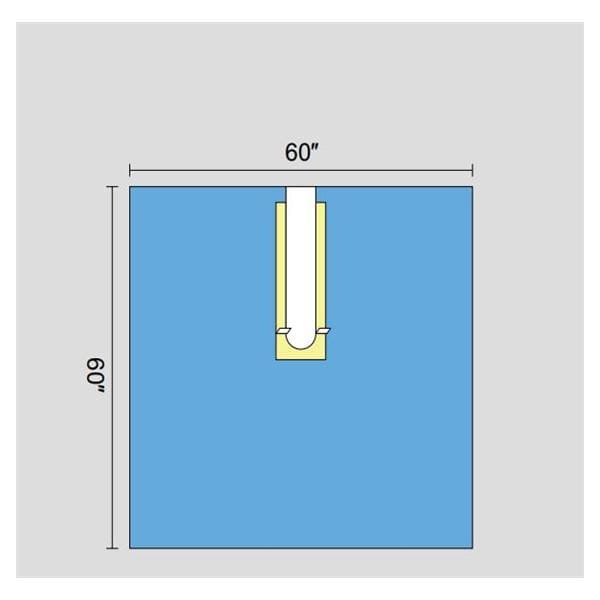 60x60" Non-Sterile U-Shaped Drape