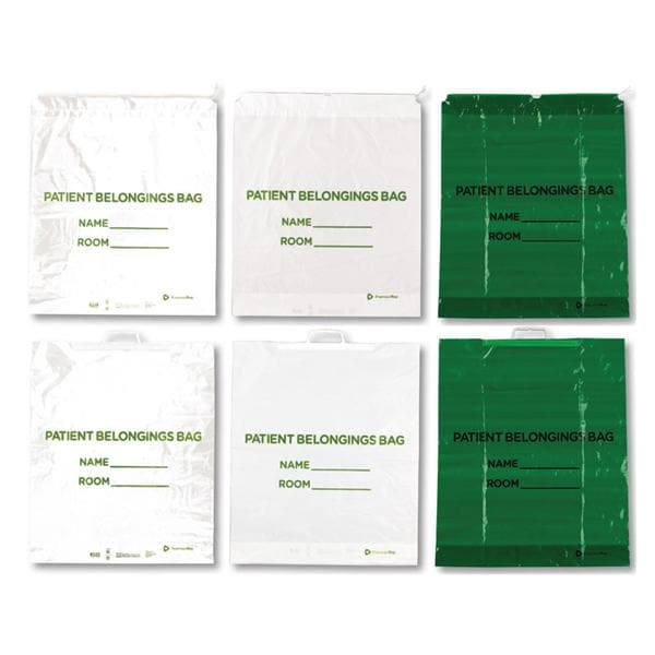 PremierPro Patient Belongings Bag Green 18x20