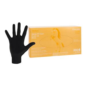 Stallion Nitrile Exam Gloves X-Small Black Non-Sterile, 10 BX/CA