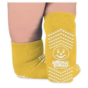 Pillow Paws Patient Socks Polyester Yellow 3X Large Disposable 48Pr/Ca
