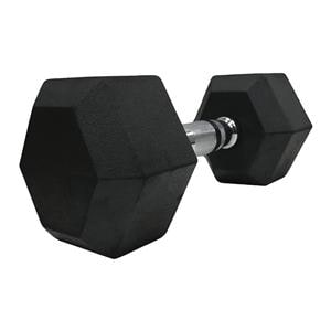 First Place Rubber Padded Dumbbell 35lb Black