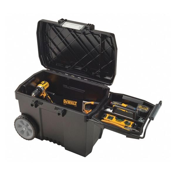 Toolbox Plastic Portable 15 Gallon Capacity 24-37/64x16x16-3/8 Black Ea