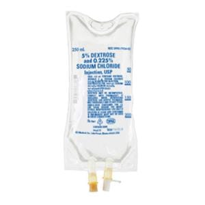 IV Injection Dextrose 2.5%/Sodium Chloride 0.225% 250mL Container System 24/Ca