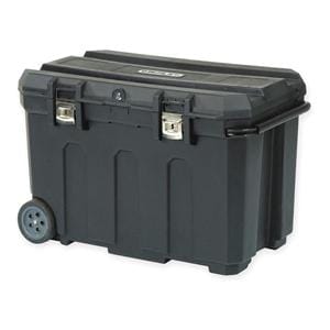 Tool Box 50gal Black 37-1/2x22-3/16x23-1/4" w/Rollers/Groves/Key Ea