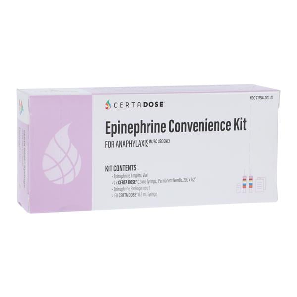 CertaDose Epinephrine Injection 1mg/mL Convenience Kit SDV 1/Kt