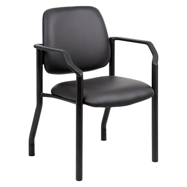 Guest Chair Black Tubular Steel Frame 300 Lb Ea