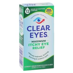 Clear Eye Maximum Itch Relief Eye Drops 0.5oz/Bt