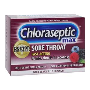 Chloraseptic Lozenges Max Strength Berry 15/Bx