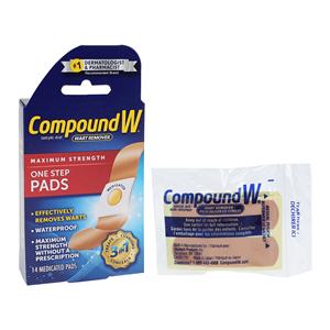 Compound W Wart Remover Pads One Step 14/Bx