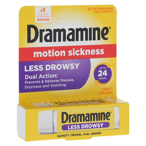 Dramamine Less-Drowsy Tablets 25mg 8/Bx, 48 BX/CA