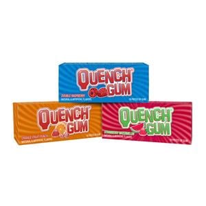 Quench Sports Gum Strawberry Watermelon 10 Stick Pack Individually Wrapped 24/Bx