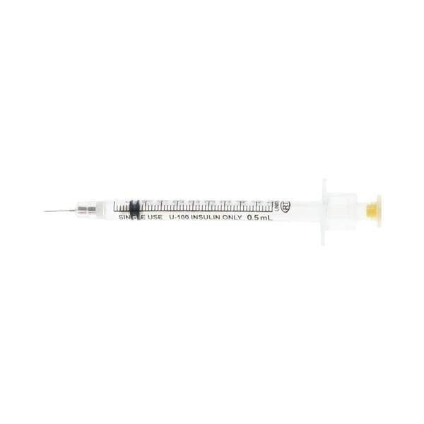 Hypodermic Syringe/Needle 30gx5/16" 0.5mL Safety Device Low Dead Space 100/Bx, 8 BX/CA