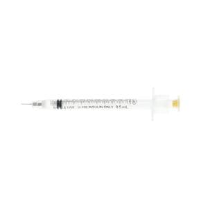 VanishPoint Insulin Syringe 30gx3/16" 0.5mL Safety Device No Dead Space 100/Bx