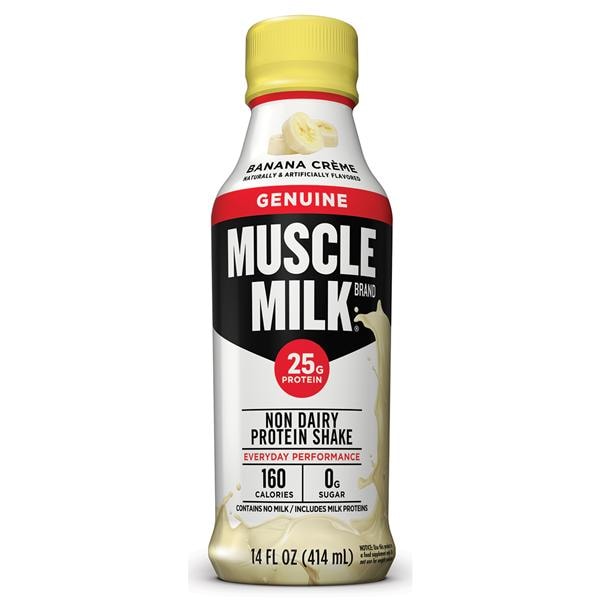 Muscle Milk Protein Drink Banana Creme 14oz Single Serving Bottle 12/Ca