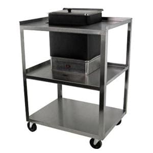 Therapy Cart 3" Swivel Casters Stainless Steel 21x16x30