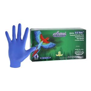 Avianz EZ Don Nitrile Exam Gloves Small Blue Non-Sterile