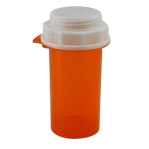 Push Tab Vial 13 Dram Recyclable Amber/White Disposable 200/Ca
