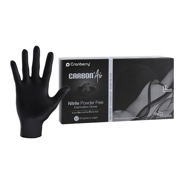 Carbon Air Nitrile Glove Gloves Medium Black Non-Sterile