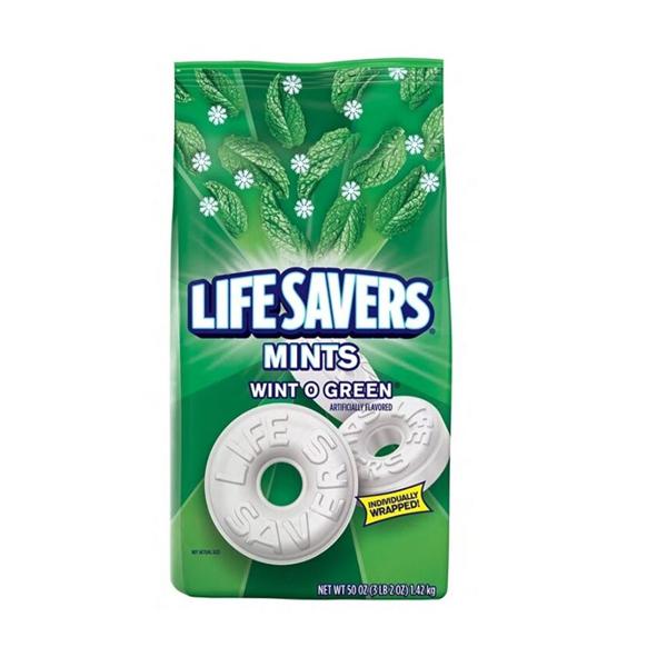 Mints Wrigleys Life Savers Wint-O-Green 50oz/Bg