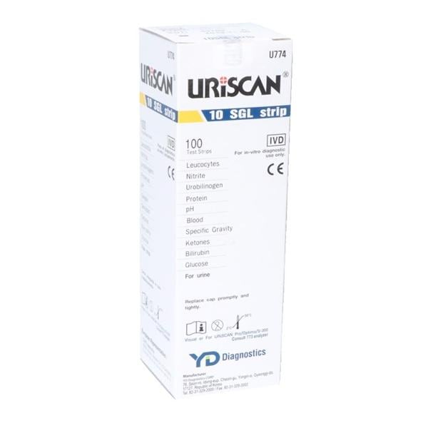 UriScan 10SGL Urine Test Strips For Analyzer 773/505/Optima 100/Bt, 10 BT/CA