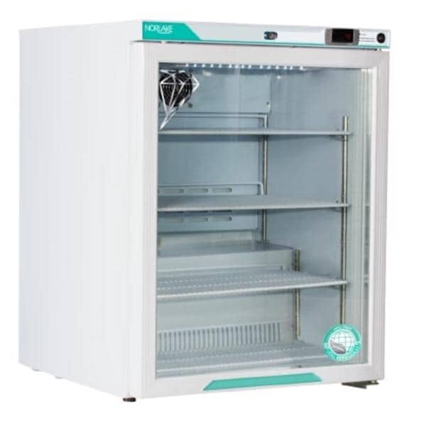 White Diamond Series Frstnd/ Undrcntr Refrigerator 5.2cf Gls Dr 1 to 10°C Ea