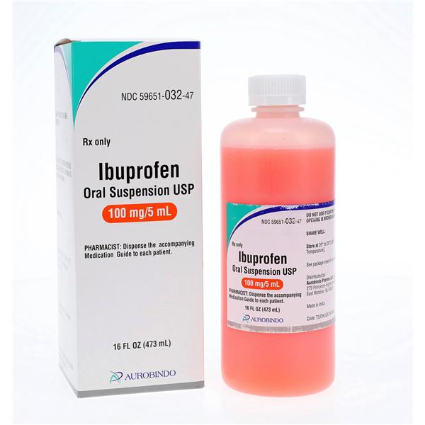 Ibuprofen Oral Suspension 100mg/5mL Berry Bottle 473mL/Bt