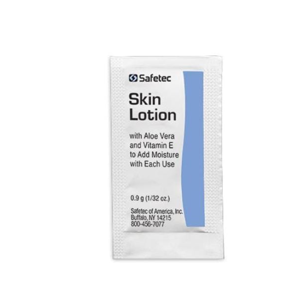 Safetec Moisturizing Lotion Vitamin E/Aloe 0.9g 25/Bx 36Bx/Ca Skin 900/Ca