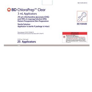 ChloraPrep Scrub Prep Applicator CHG 2%/Isopropyl Alcohol 70% 3mL