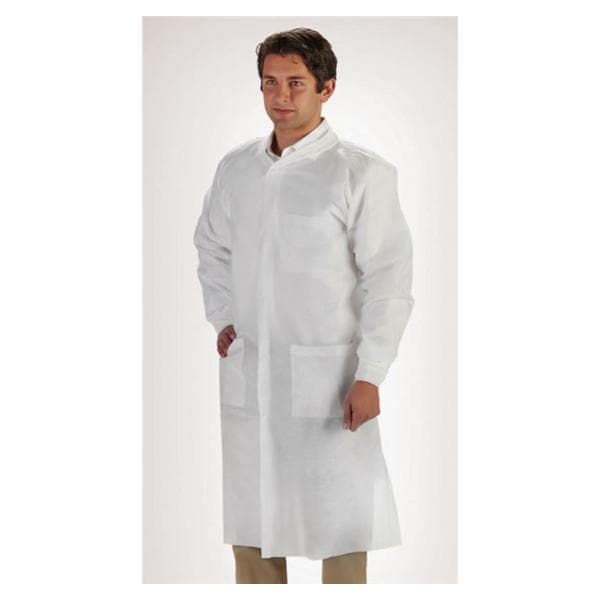 LabMates Protective Lab Coat White 50/Ca