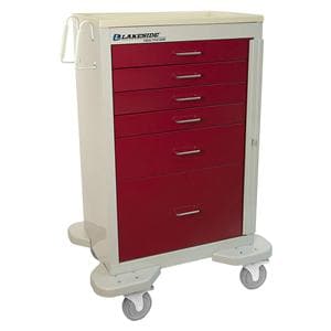 Classic Medical Cart Caster (6) Drawer Breakaway Lock